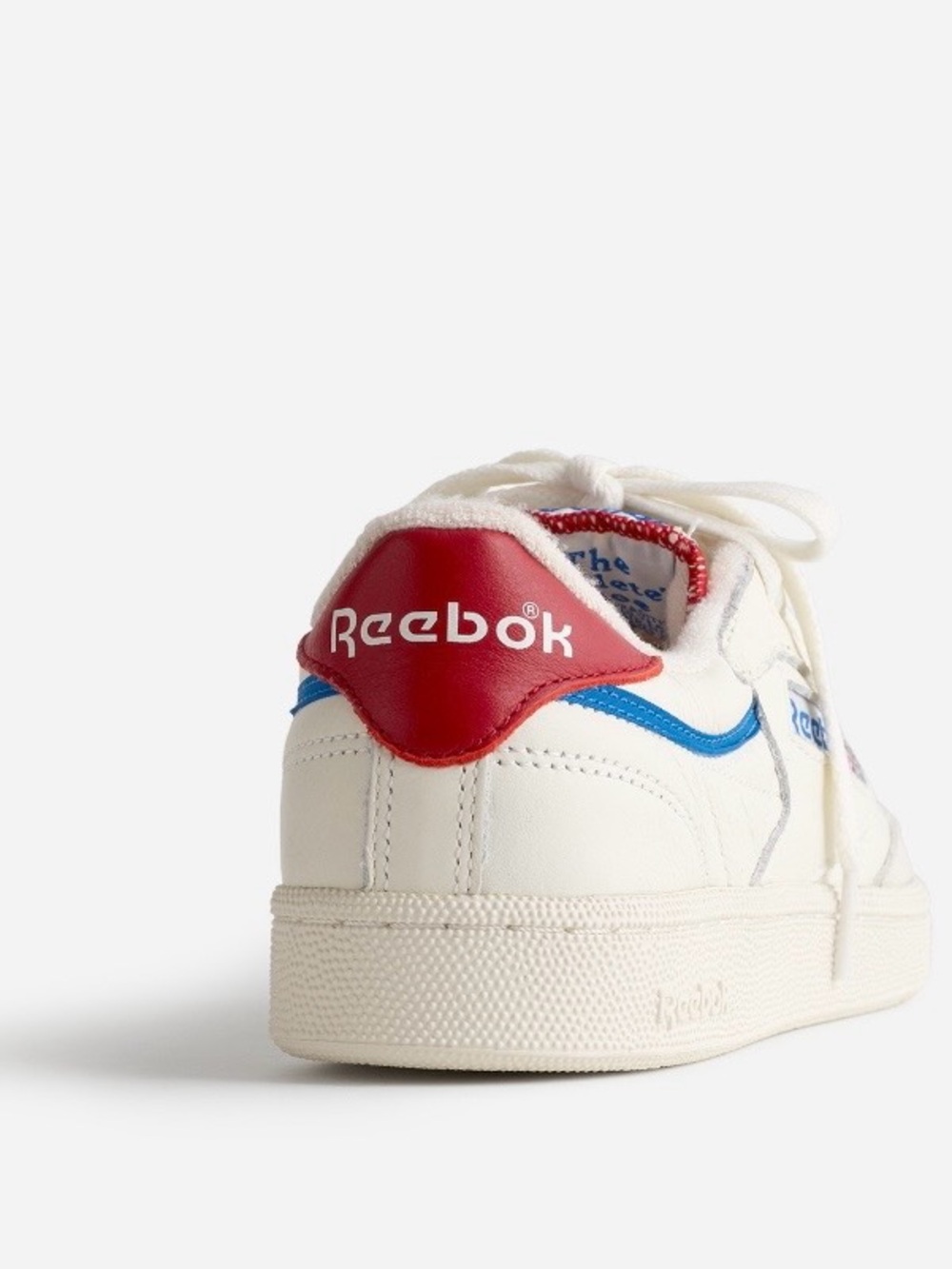 NIB NWT Reebok x Madewell Club C 85 Sneakers - Unisex 8.5/10 - Chalk Blue Red - Picture 4 of 13